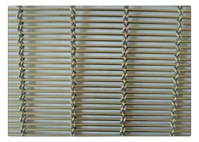 China Stainless Steel Architecture Facade Woven Metal Mesh For Building Plain Weave Style for sale