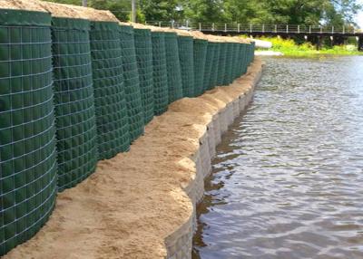 China Long Life Welded Military Hesco Barriers / Gabion Mesh Box For Flood Control for sale