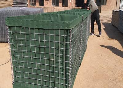 China Longlife Hesco Bastion Barrier , Green Hesco Gabion Box Filled With Sand for sale