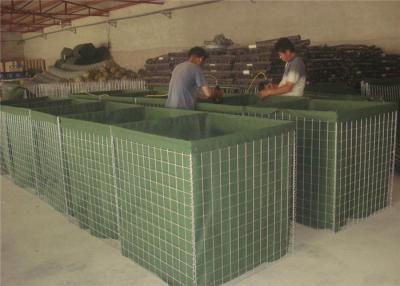 China 75x75mm 6.0mm Military Hesco Barriers Welded sand filled barriers flood control easy install for sale