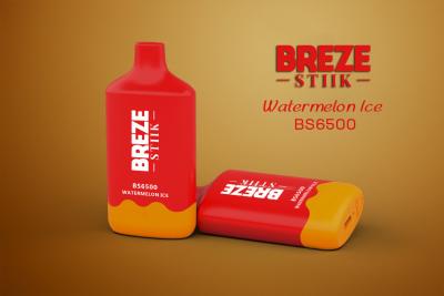 China Breze Stiik BS 6500 Puffs Vape Atomizers Disposable Vape Watermelon Ice Flavors for sale