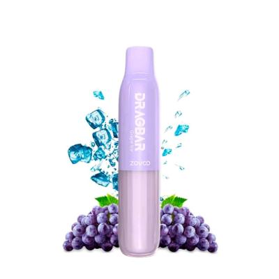 China Grape Ice Zovoo Dragbar 600 Disposable 600 puffs Vape Or Electronic Cigarette or Cig with Stock for sale