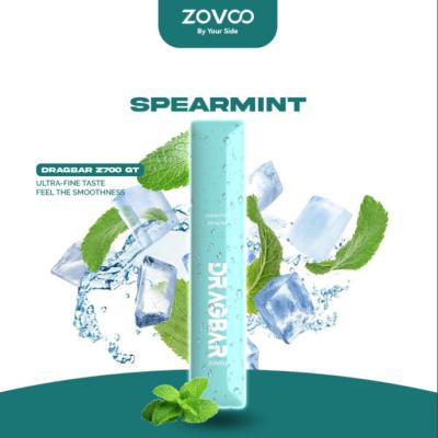 China Manufacturer Spearmint Flavors Zovoo Dragbar 700 GT disposal vapes or 700 puffs vape with 2 ml juicy for sale