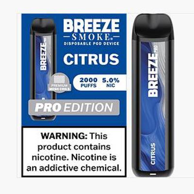 China Breeze Pro 2000 Puffs Disposable Vape Or E Cigarette Device Pod en venta