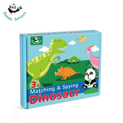 China Adventure Logical Board Games Mindful Activity Cards Matching And Spying Dinosaur for sale