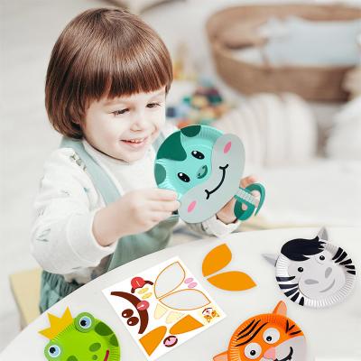 China Creative DIY Animal Crafts Paper Plate Kit For Preschool 3-8 Years Kids for sale
