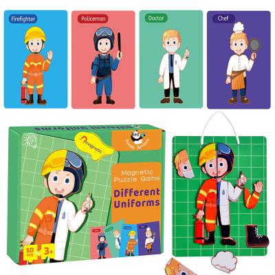 China Parent Child Interactive Educational Puzzle Toys Learning Career and Uniform Dress Up for sale