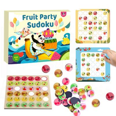 China Intellectual Sudoku Puzzle Toys 36pcs Fruit Party For Toddlers Level 1 and Level 2 Tasks 40 for sale
