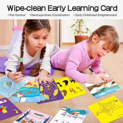China ABC Learning Cards,Preschool Educational Toys for Toddler Writing Reading Preschool Wipe-Clean Flash Cards for sale