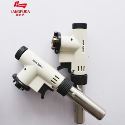 China Adjustable 18.5cm Butane Flame Gun , Refillable Butane Gas Torch for sale