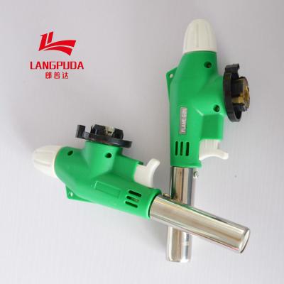 China Plastic 18cm Portable Flame Gun , 150g/h Butane Heating Torch for sale