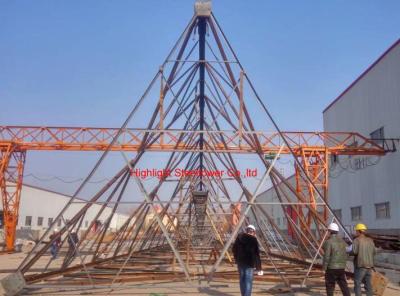 China Torres terrestres angulares de las telecomunicaciones con la torre prefabricada del RDS de la fundación en venta