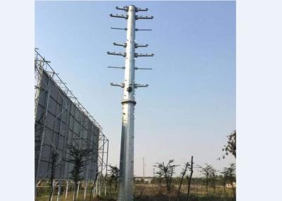 China Green Field Tubular Galvanized Steel Pole Anti Rust Long Life Span for sale