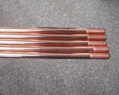 China Threaded And Pointed electrical ground rod / house grounding rod for sale