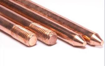 China High performace 30mm Pure Copper earth rods , house / driven ground rod for sale
