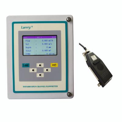China Wallmounted area velocity type open channel ultrasonic flow meter with RS485 modbus en venta