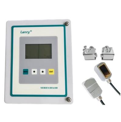 China wall mounted and clamp on flow rate ultrasonic flow meter for slurry for sale