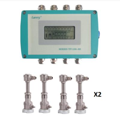 China CE 2 Channels Battery Power  Transit Time Ultrasonic Flow Meter for sale