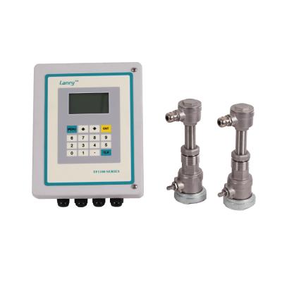 China rs485 and 4-20mA wall mounted stainless steel insertion ultrasonic water flowmeter modbus high temperature sensor for sale