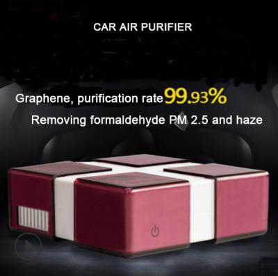 China Portable Travel Ionic Ozone Generator 99.93% HEPA Filter Car Air Purifier Coronavirus Precvention for sale