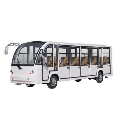 China 17 Seats Electric Sightseeing Shuttle Bus With Door Entrance for sale