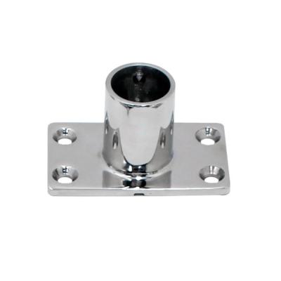 China Marine Hardware Fittings Stainless Steel Stanchion Base Round Pipe Bases 30 Degree for sale