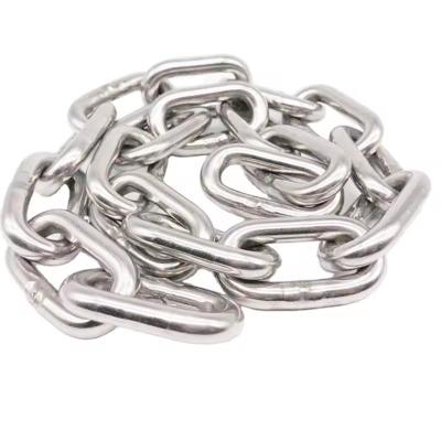 China Black SS201 SS304 lifting chain stainless steel link fence chain DIN5685C DIN763 for sale