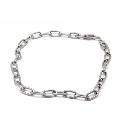 China Stainless Steel 316 Blacken Finished DIN 763 DIN766 Long Link Chain with Plain Finish for sale