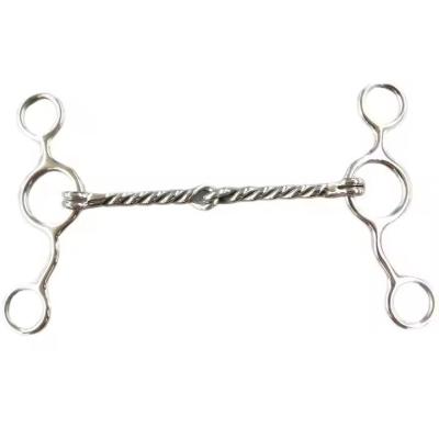 China Custom Horse Rider Bit Equestrian Horse Twist Bit with Harness and Polish Finish for sale