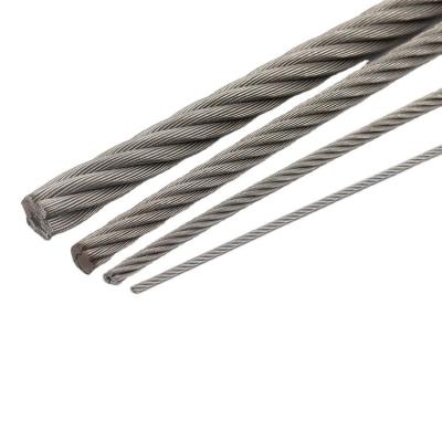 China AiSi Standard Steel Core 6x7 FC 6x19 FC Stainless Steel Wire Rope for Durable Lifting for sale