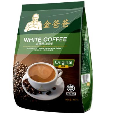 China Original Flavour 3 In 1 480 Gram White Coffee Bag With Degassing Valve for sale
