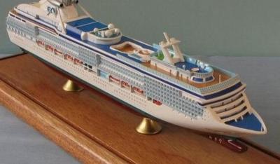 China Coral Princess Toy Cruise Ship Model , Ocean Liner Models With Alloy Casting Container Material for sale
