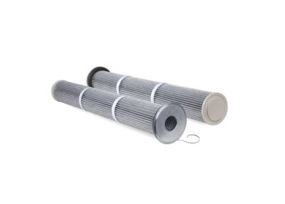 China 5um,0.5um,2um,0.2um Low Pressure Drop Dust Filter Cartridge , Galvanized Mesh Industrial Cartridge Filters for sale