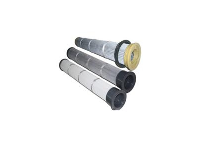 China 5um,0.5um,2um,0.2umWater Washable Cylindrical Pleated Dust Collection Cartridges 2 Meters Long for sale