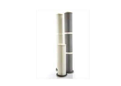 China 5um,0.5um,2um,0.2umWide Pleat Spacing Loaded Pleated Filter Cartridge Flange Steel Top for sale