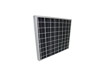 China Big Air Volume Black Air Conditioner Filters Activated Carbon Aluminum Frame for sale