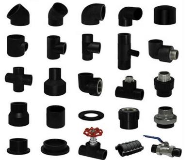 China Thicker Wall PE100 HDPE Black Polyethylene Pipe Electric Fusion Weld Fittings for sale
