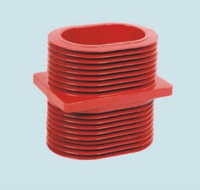 China Red Epoxy Resin Wall Insulated Bushing , Epoxy Resin Busbar Through Insulator for sale