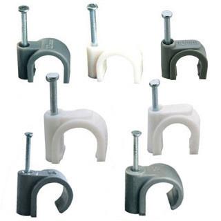 China Square Shaped Plastic Cable Clips , Plastic Electrical Wire Clamp White / Black Color for sale