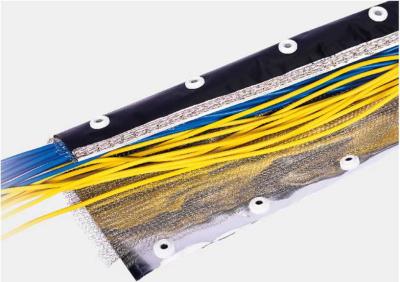 Chine LPCM noir a protégé le PVC de papier d'aluminium de tube de manchon de câble de style de bouton à vendre