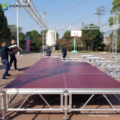 China Foldable/portable/movable/collapsible stage/riser stage and flight case Wholesale cheap portable stage on sale for sale