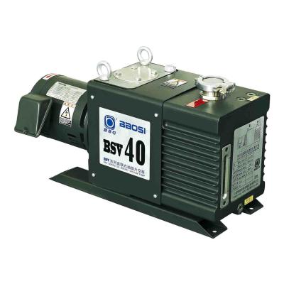 China BSV40 12 L/s Oil Sealed Dual Stage Rotary Vane Vacuum Pump Lubricated in Green Color for sale