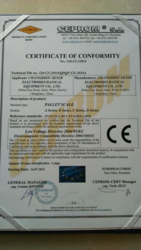 CE - Changzhou Skyerscale Co.,Limited