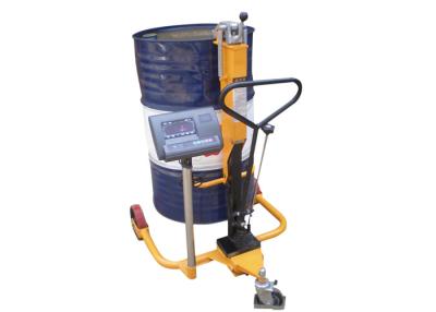 China 250kg Adjustable Height Oil Drum Trolley With Weighing Scale for sale