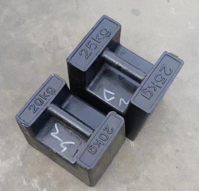 China Stackable 20kg test weights M1 20kg cast iron calibration weights for crane en venta