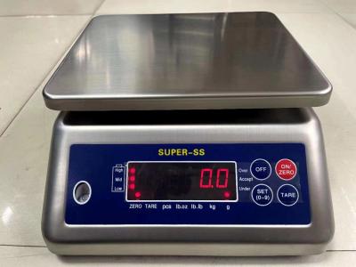 Cina 30kg Super ss Electronic Digital Waterproof IP68 Weight Scale Stainless Steel Digital Weighing Table Bench Scale in vendita