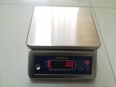 China Electronic Digital Waterproof  Weight Scale Stainless Steel Digital Weighing Table Bench Scale super-ss 15kg for sale