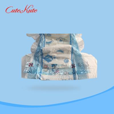China Soft Backsheet Infant Baby Diapers 3D Anti Leak Chemical Free Diapers Adjustable for sale