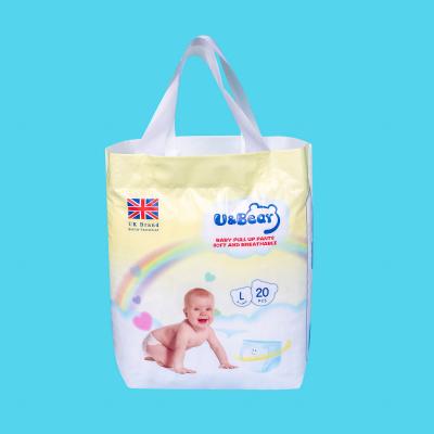 China Blue ADL Baby Pull Up Pants Pull Up Overnight Diapers SGS For Training for sale