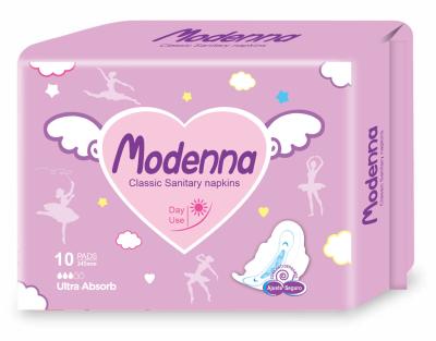 China Absorbent Sanitary Napkins Organic Soft Breathable Sanitary Pads  With Wings for sale